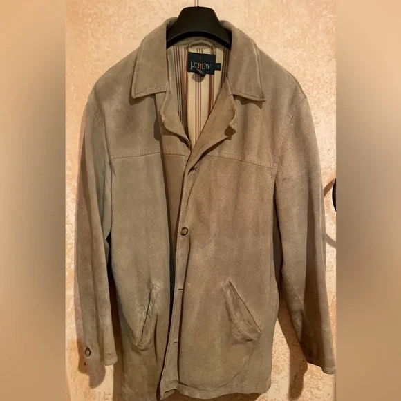 s*o様 90s j.crew real leather car coat J.CREW Insulated Leather Car Coat Jacket • XL • Black